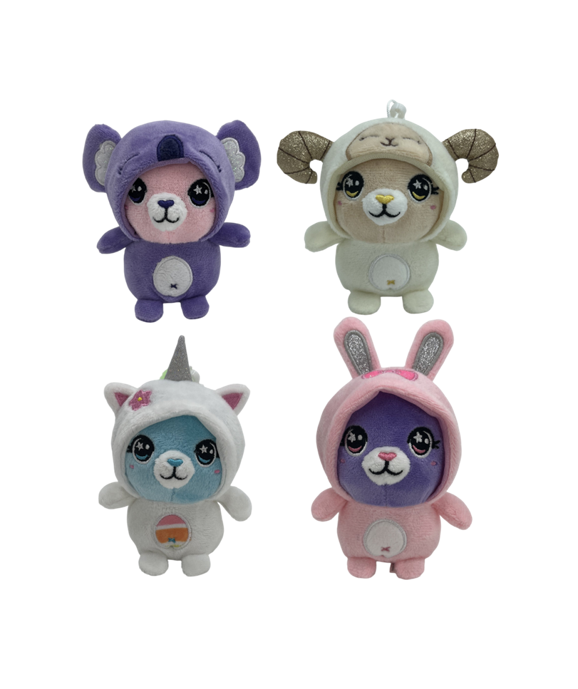 Hoodii bamser 16cm - 4 ass.